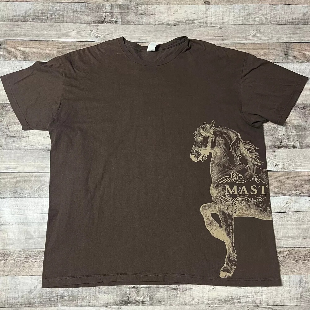 Mastodon Shirt Adult 2XL Brown Vintage Heavy Metal Band Tee Music Merchandise
